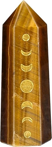 Vista 18 de Nupuyai Piedra de cristal curativo de lapislázuli para meditación de chakras, terapia de reiki, decoración de varita de cristal para oficina en casa