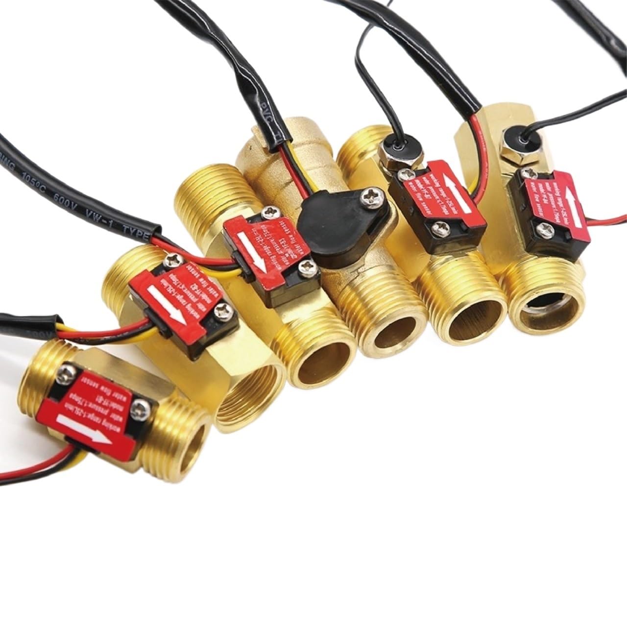 Brass Water Flow Sensor Hall Effect Flow Meter Liquid Flow Rate Sensor Brass Flow Switch Digital Monitoring Detector(YF-B2)