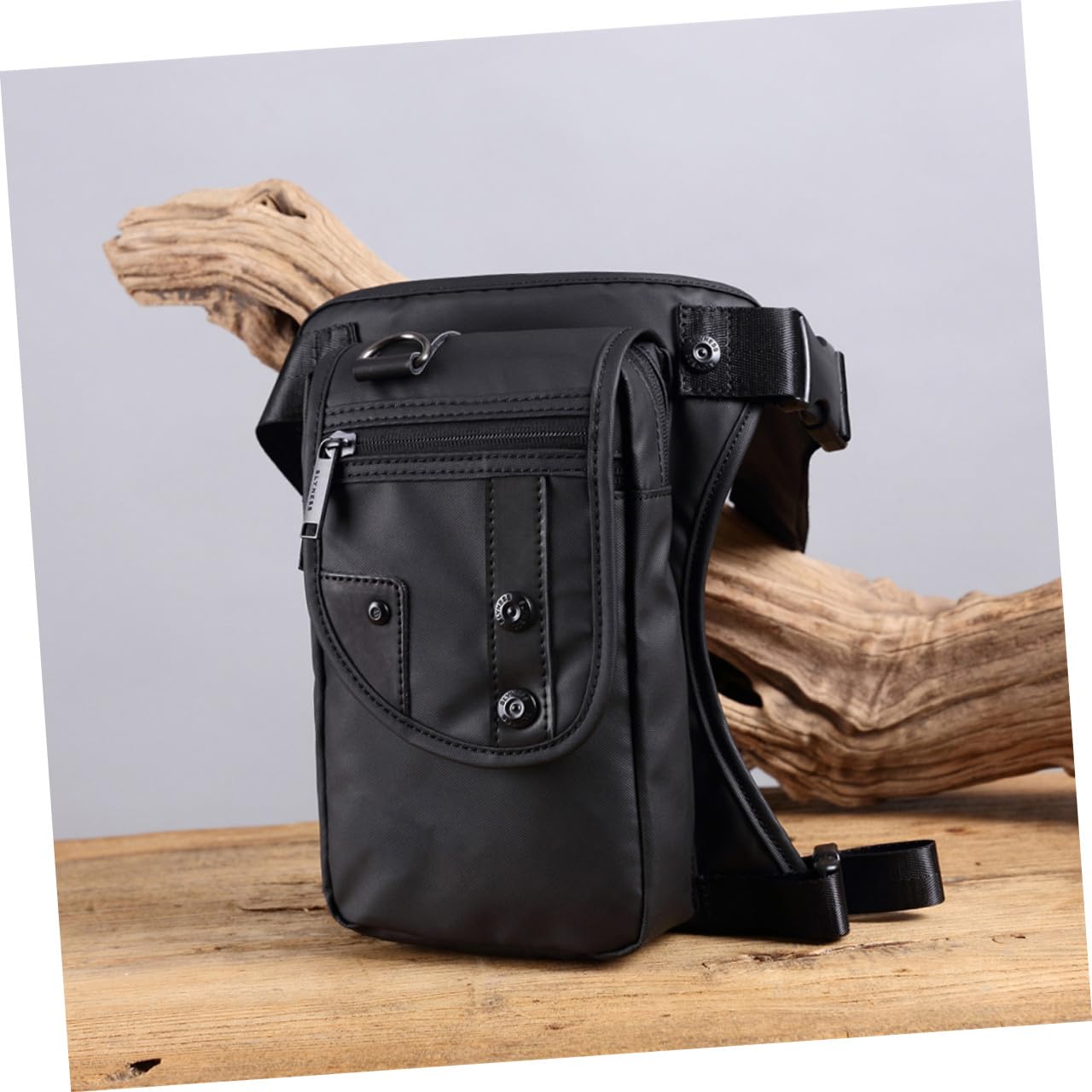 Riñonera Multifuncional para Hombre Negra de Tela Oxford | Correa Ajustable, Estilo Cómodo y Moderno, Adecuado para Uso Diario y Actividades al Aire Libre