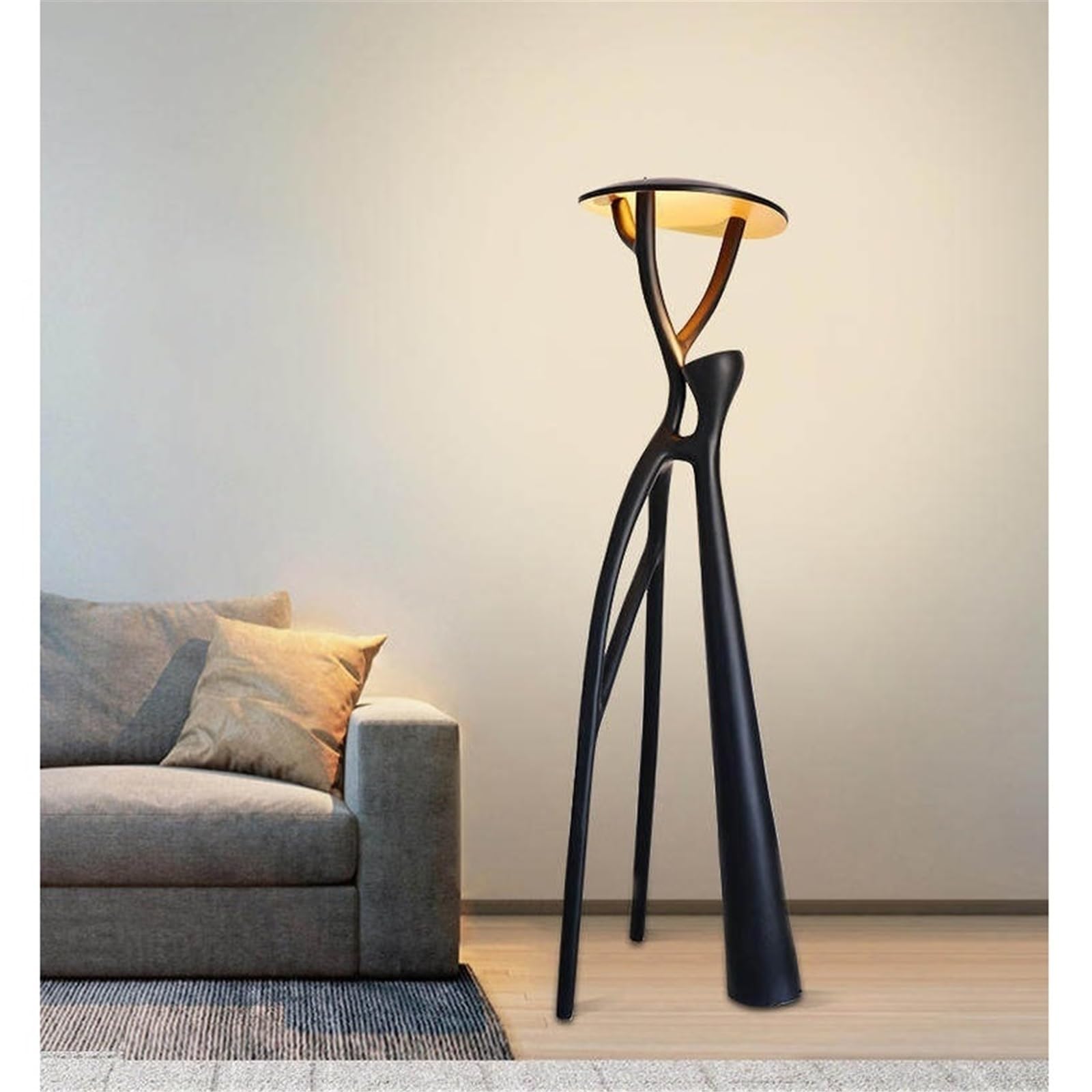 Soggiorno Lampada da terra decorativa resina forma albero artistico