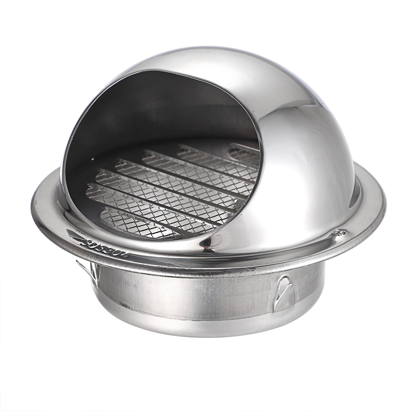 100mm Edelstahl Lüftungsgitter Rund Metall Abluftgitter Silber Wetterschutzgitter mit Insektenschutz Vogelschutzgitter Mausschutzgitter Wandentlüftung für Wohnungen, Badezimmer, Küche, Garage