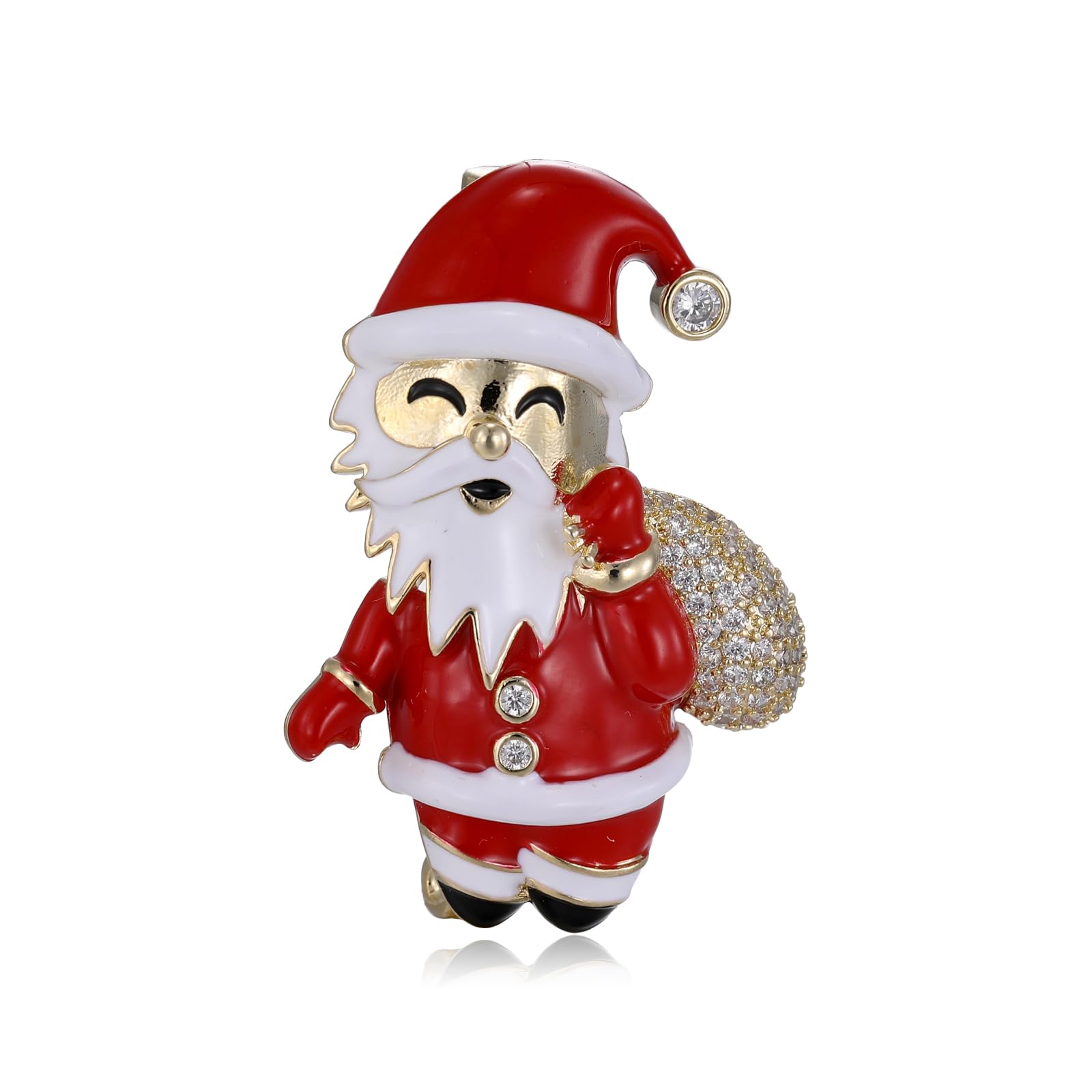 Midari Christmas Brooch Pin for Women Santa Lapel Pins Corsage Brooches Scarf Clip Pins for Men Suit Clothing Dress Accessories Decoration Fashion Jewelry Gifts