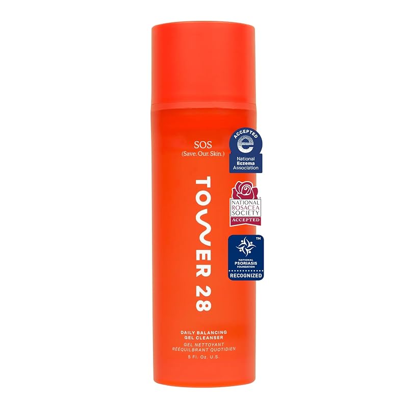 Tower 28 Gel de Limpeza Facial SOS com Aloe Vera, Extrato de Aveia e Minerais, Sem Fragrância, 148 mL
