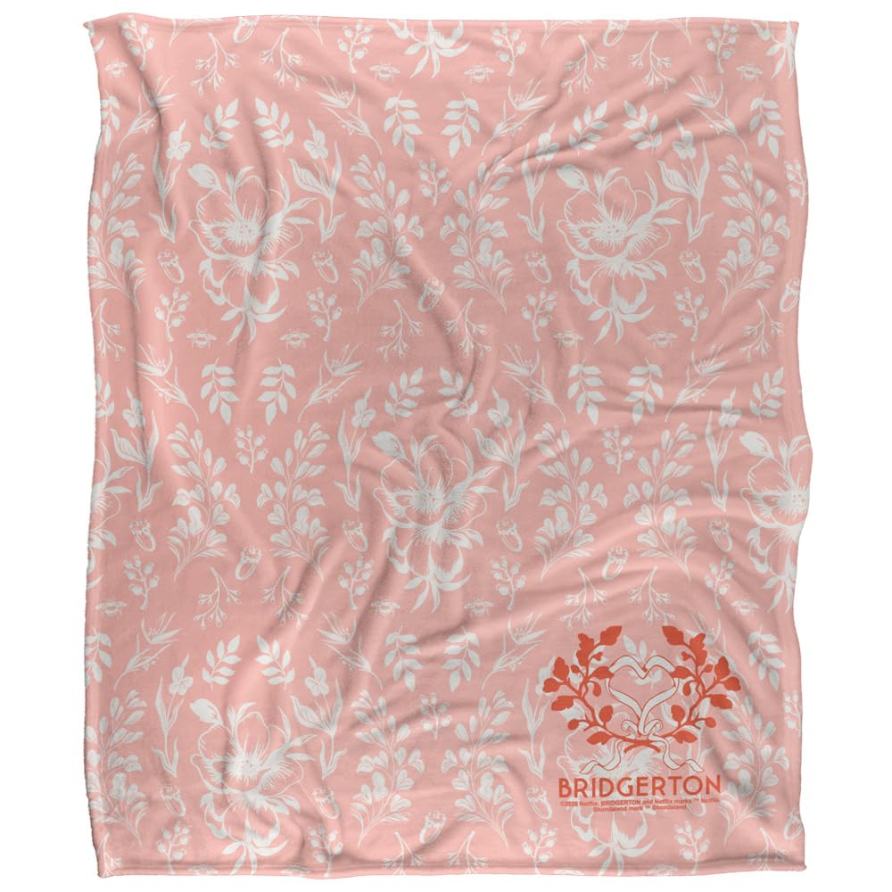 Bridgerton Heart Rings And Ribbon Silky Touch Super Soft Throw Blanket 152 X 127 Cm