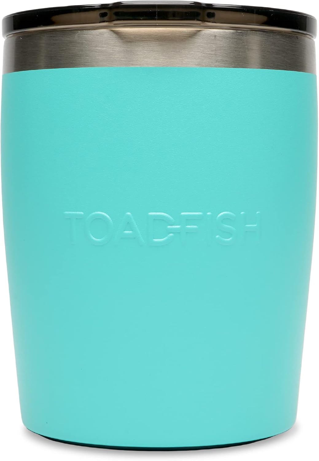 Toadfish Non-tipping 10oz Double Wall Insulated Stainless Steel Rocks Tumbler w/Easy Slide Lid - Teal