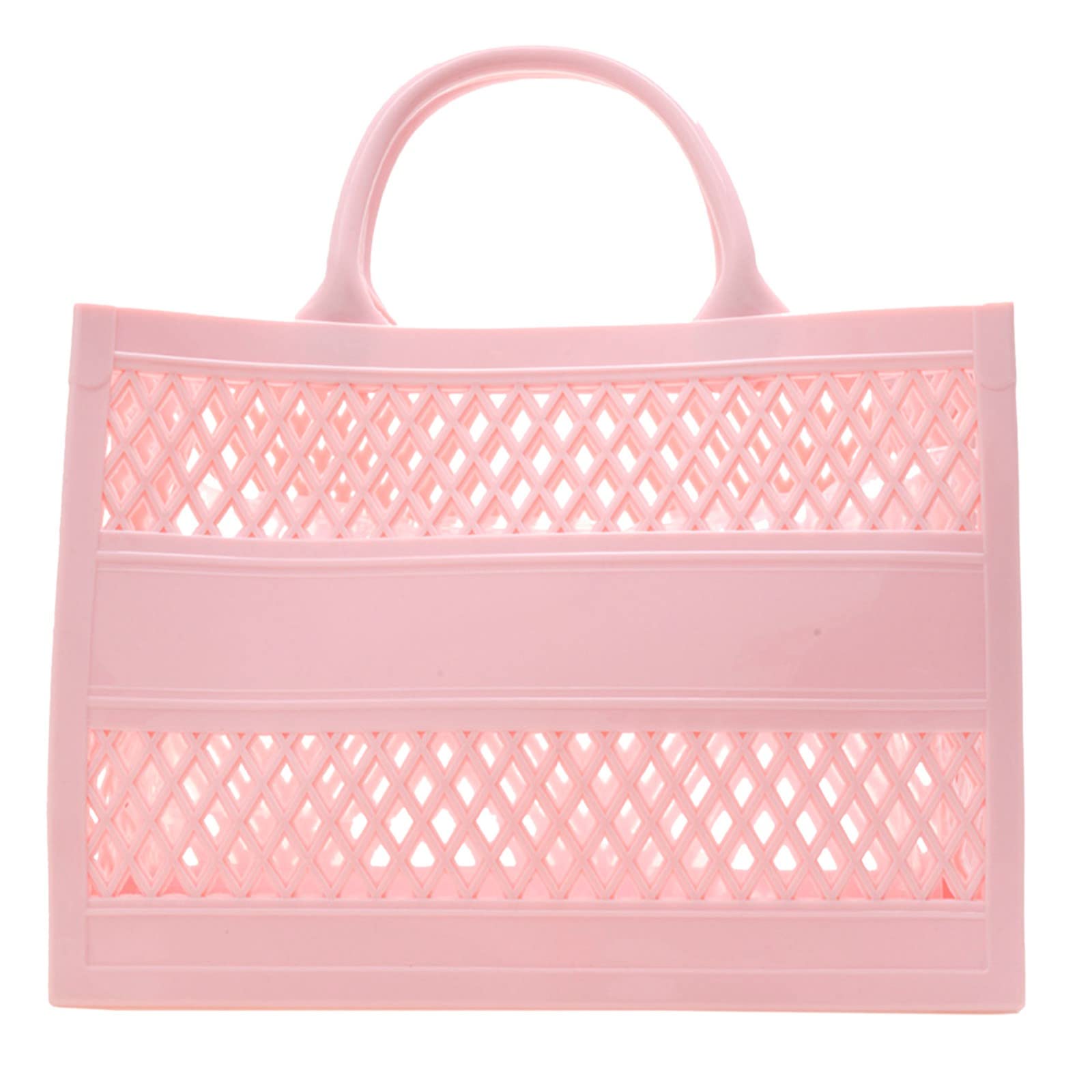 Sac de plage de grande capacité en PVC transparent chic - 8