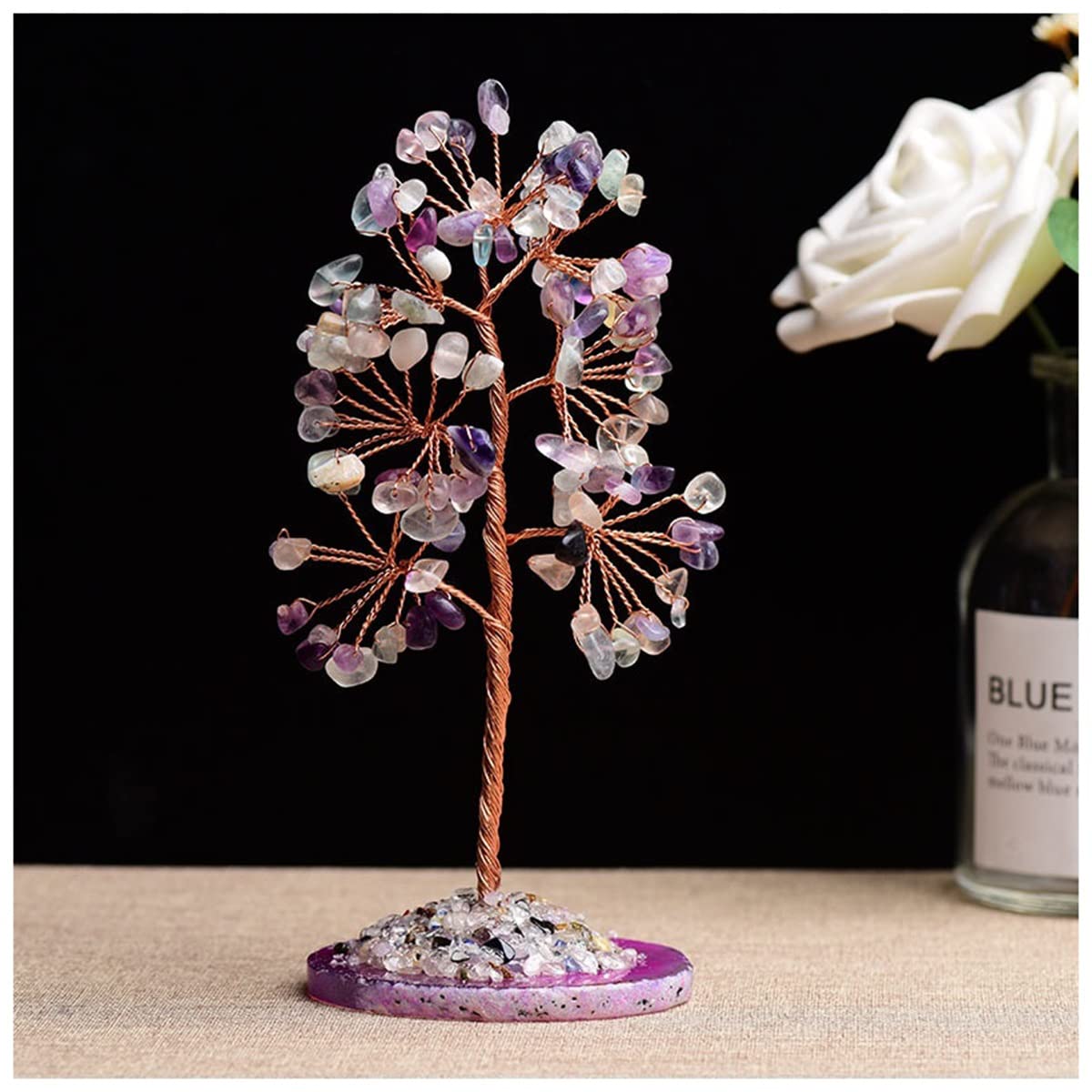 Arbre de vie en fluorite pour décorer un salon zen