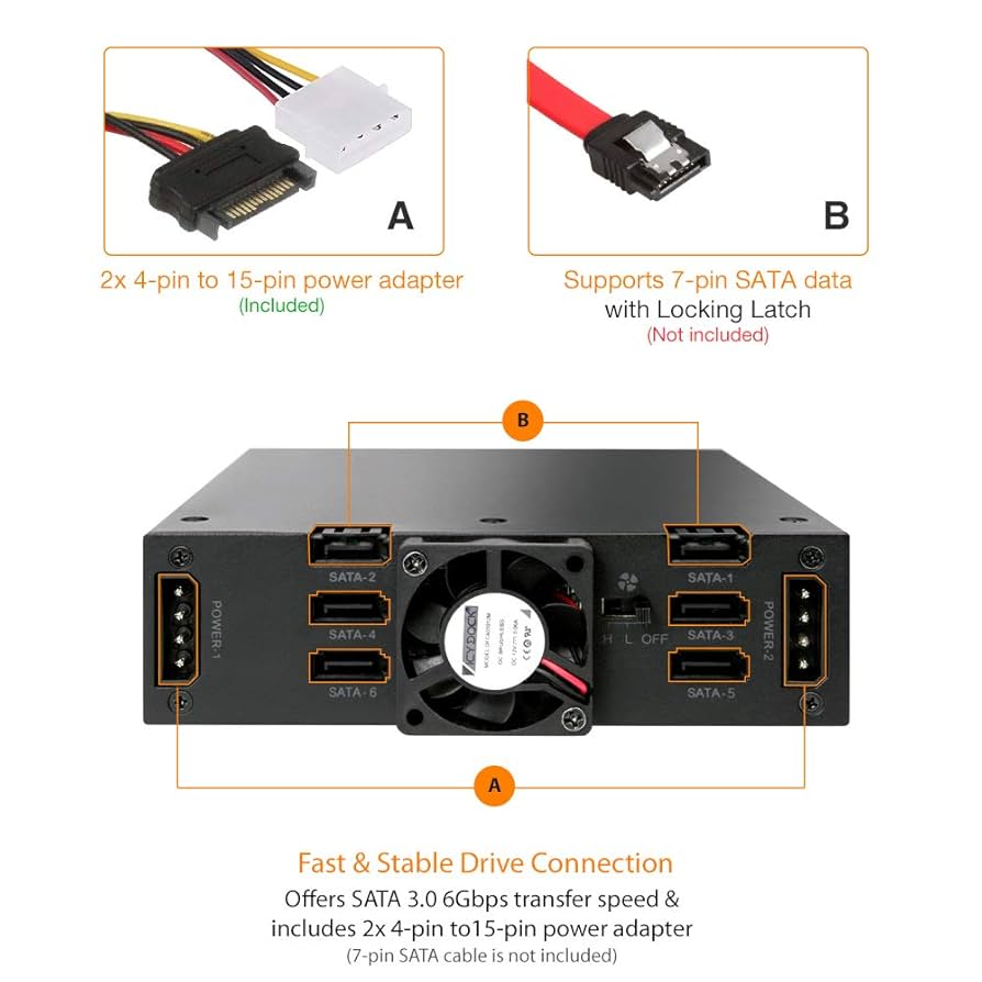 Amazon.com: ICY DOCK Full Metal 6 x 2.5 SAS/SATA HDD/SSD