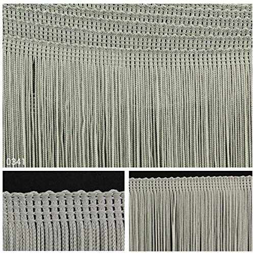 Fleco cuquillo gris perla de 20cm con caída elegante de seda sintética en envase de 5 metros 2