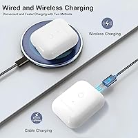 Vista 4 de Wireless Charging Case Compatible with AirPod 2 1, Air Pod Charger Case Replacement with Bluetooth Pairing Sync Button, No Earbuds,White