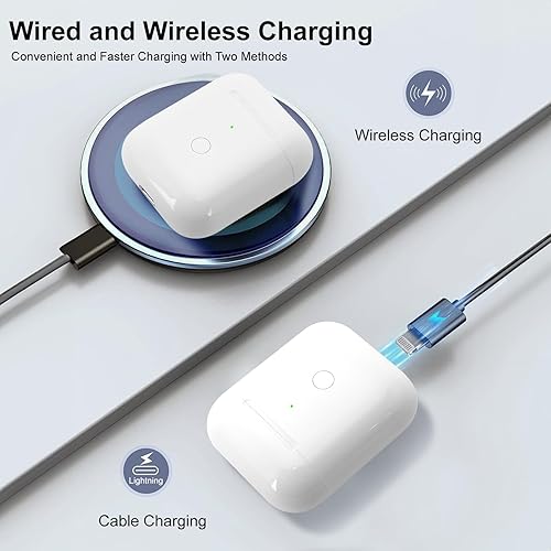 Miniatura 4 de Funda de carga inalámbrica compatible con AirPod 2 1, funda de cargador de Air Pod de repuesto con botón de sincronización de emparejamiento