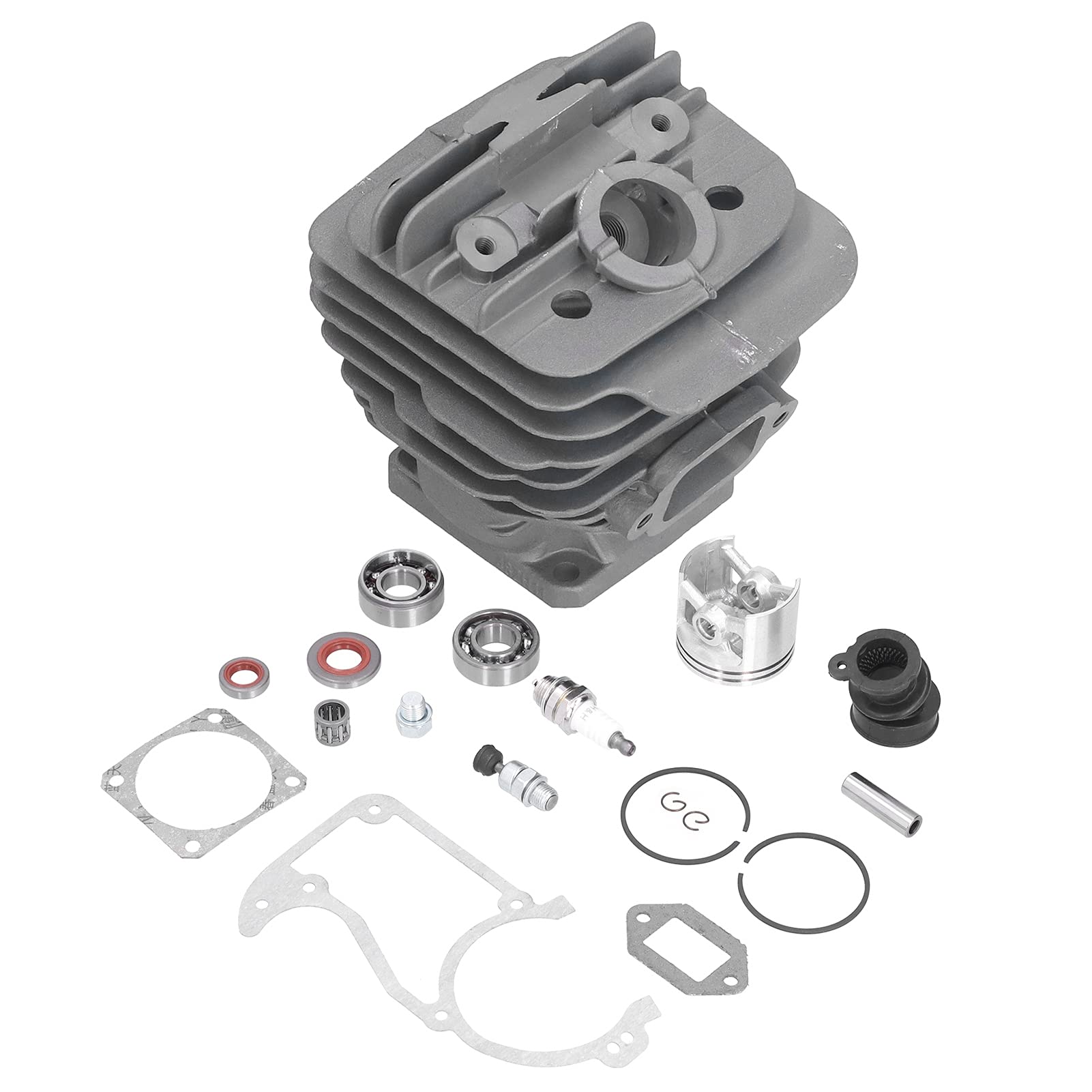Qcwwy Uszczelki Kolektora Świece Zapłonowe Łożyska Korbowe Uszczelniacze | Dla MS360 036 034 Super 036 Pro 48mm zestaw tłoka cylindra piły łańcuchowej z Patio wlotowym, elektronarzędzia ogrodowe do
