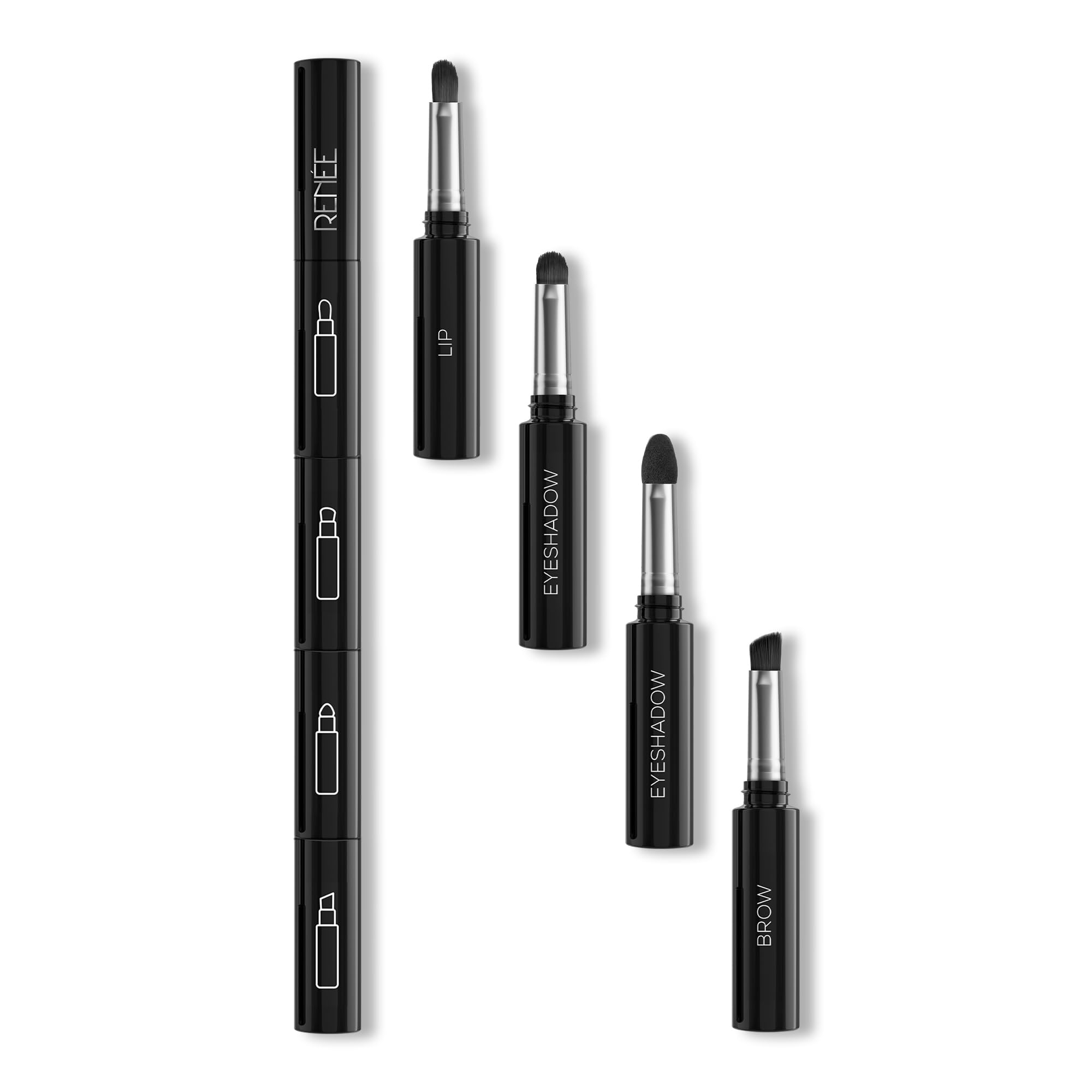 RENEE Core 4, 4-in-1 Makeup Brush, a Multipurpose Wand With 2 Eyeshadows, Lip & Eyebrow Brush - Hassle-free & Multi-functionality for Full Face Application in One Handy Applicator-image-45