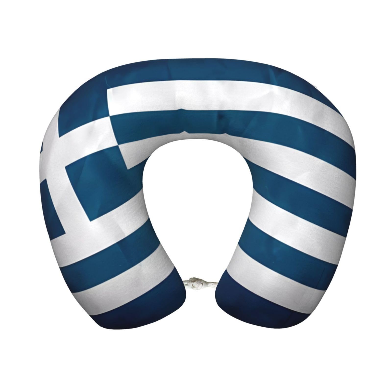 peiyeety Comfortable Flag Print Memory Foam Travel Pillow - U-Shaped Neck Support for Trips, Office Naps, and More