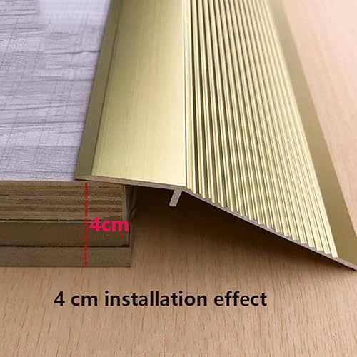 Miniatura 3 de EMENAR Tiras de transición de umbral de 35.4 in para interiores, tiras de cubierta de suelo para bordes de puertasuelos irregulares, borde de