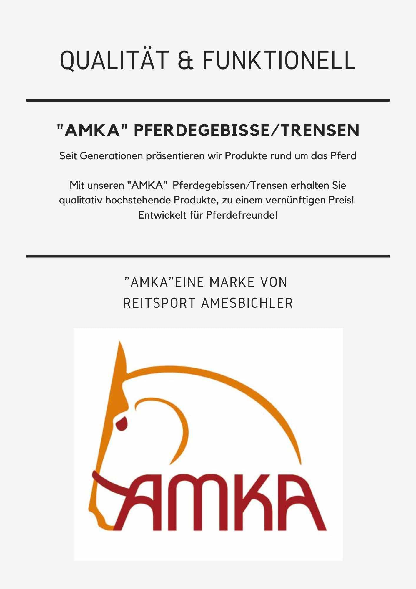 AMKA Knebeltrense Schenkeltrense massiv Edelstahl Stärke 18 mm Ringe 45 mm