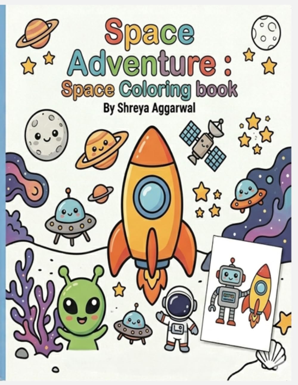 Space adventure: space Coloring book