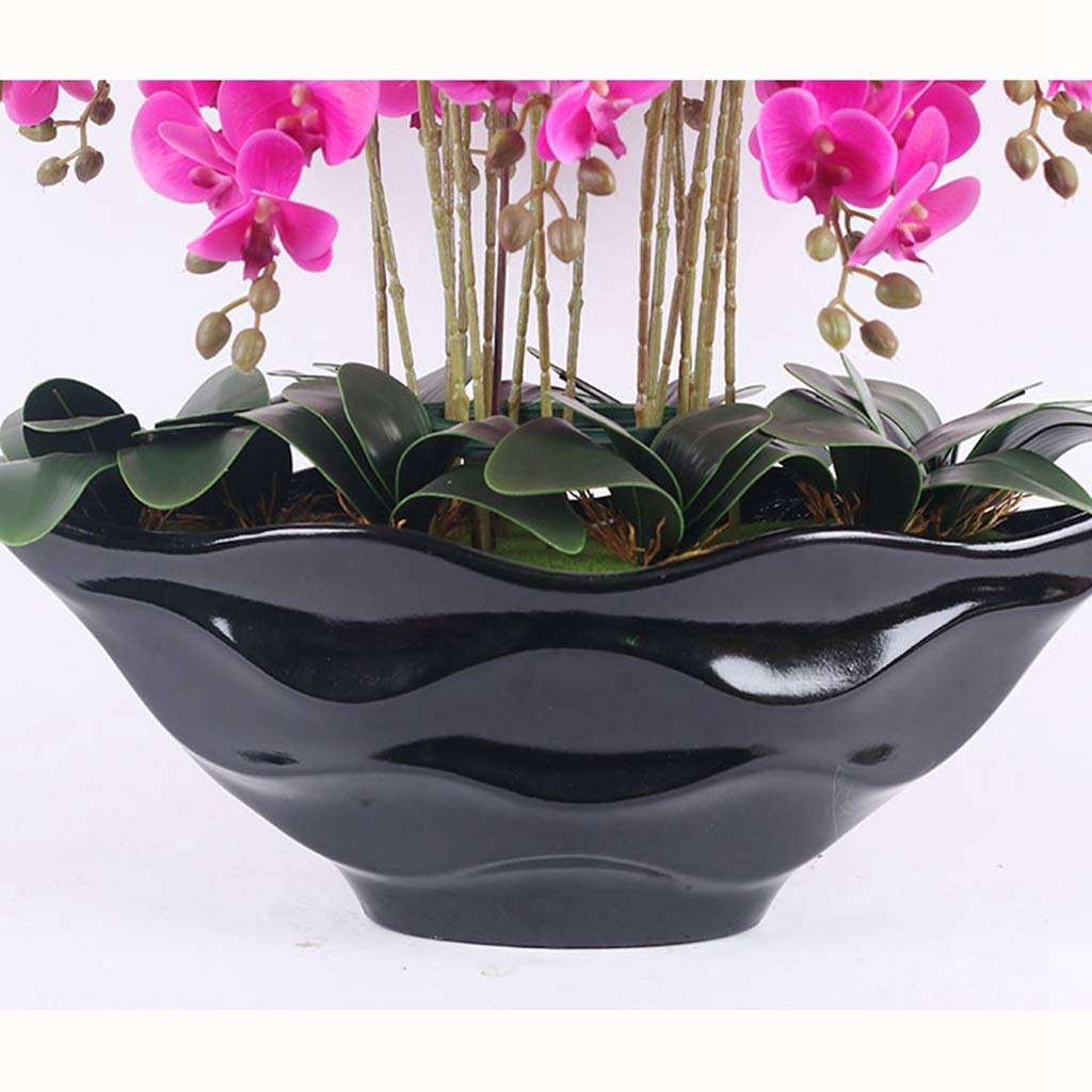 Große künstliche Phalaenopsis-Orchidee im Blumenarrangement, künstliche Phalaenopsis-Topfpflanze, Set für Exquisite Heimdekoration
