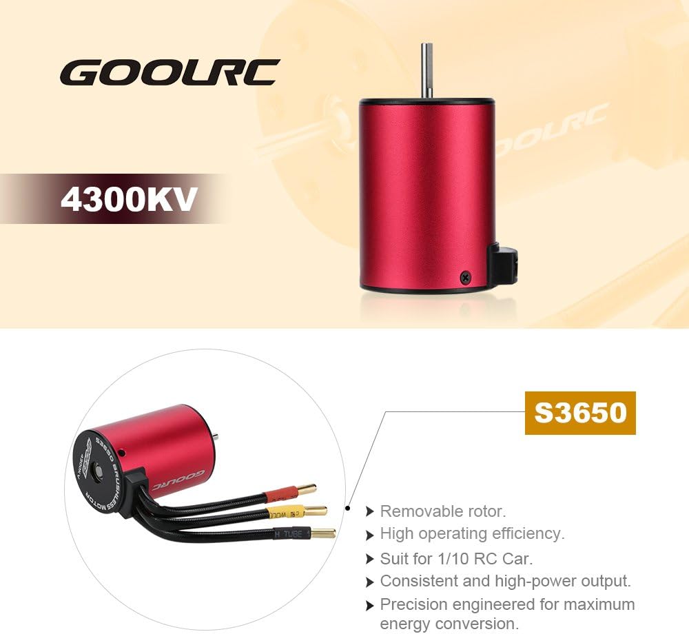 GoolRC S3650 4300KV Sensorless Brushless Motor for 1/10 RC Car - Image 6