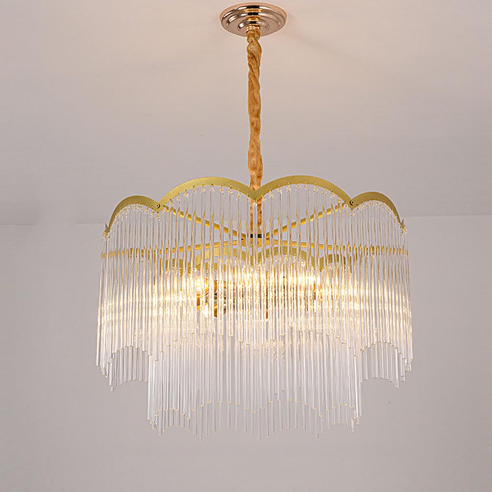 Lustre en cristal moderne pour sublimer un plafond bas de chambre à coucher