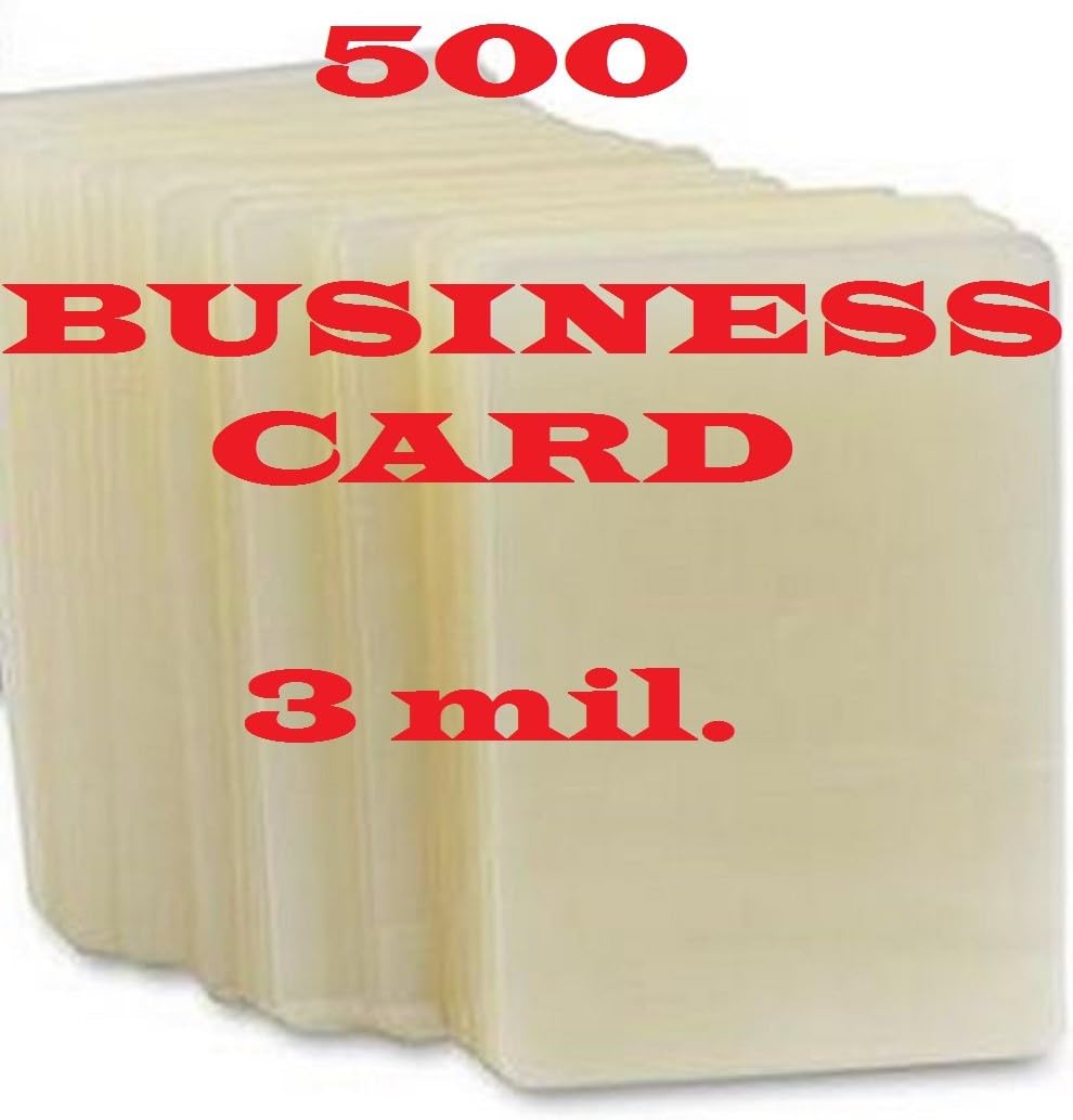 Qty 500 Business Card Laminating Pouches 3 Mil 21/4 x 33