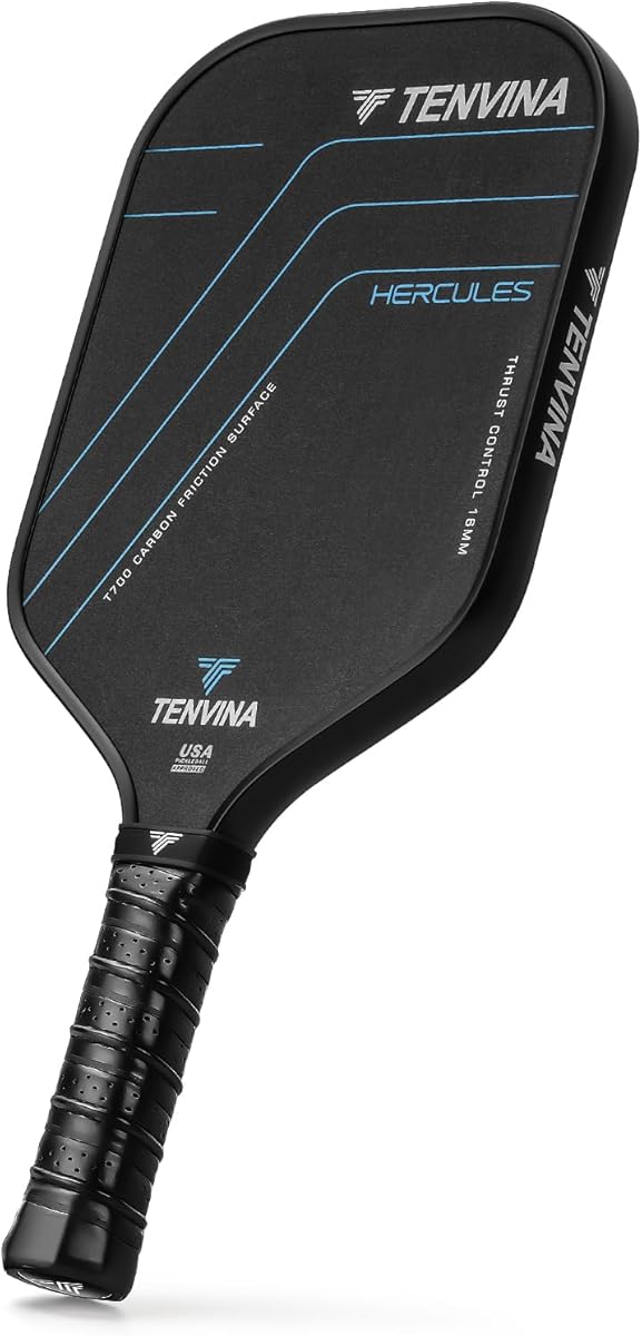 TENVINA Pickleball Paddles, Multi-Layer T700SC Textured Carbon Fiber Pickleball Paddle, 4-Types of Shapes and Thicknesses, USAPA Approved Pickle Ball Paddle, Strong Spin and Power Surface