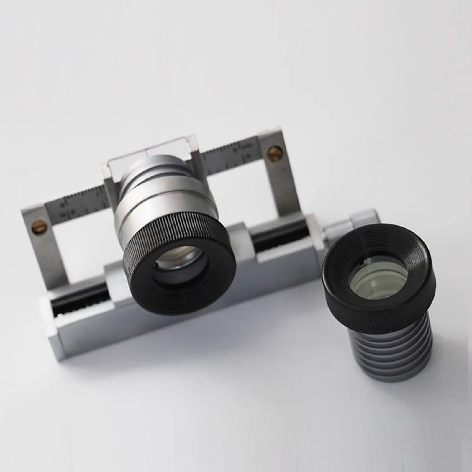 Miroir d'inspection grossissant en tissu, lentille 10x/20x, règle de 5 cm, mesures métriques et impériales pour analyse de la densité textile et des bordures