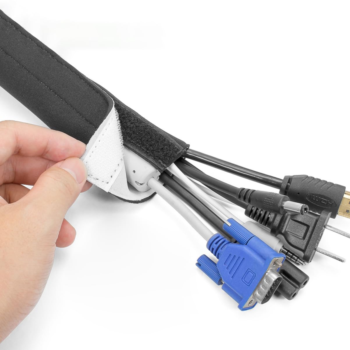 DOITOOL 4stücke Neopren Kabelmanagement Sleeve Verstellbare Kabel Organizer Für Computer Und Unterhaltungselektronik Schützende Kabelversteckung