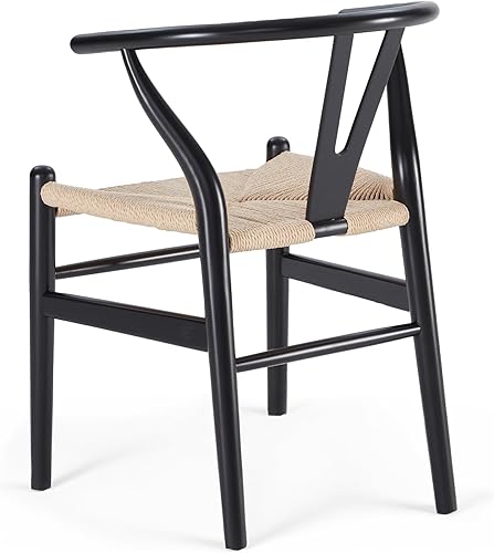 Miniatura 7 de STARY Sillas de comedor de madera Wishbone de mediados de siglo de madera moderna para tu casa de playa, totalmente montadas