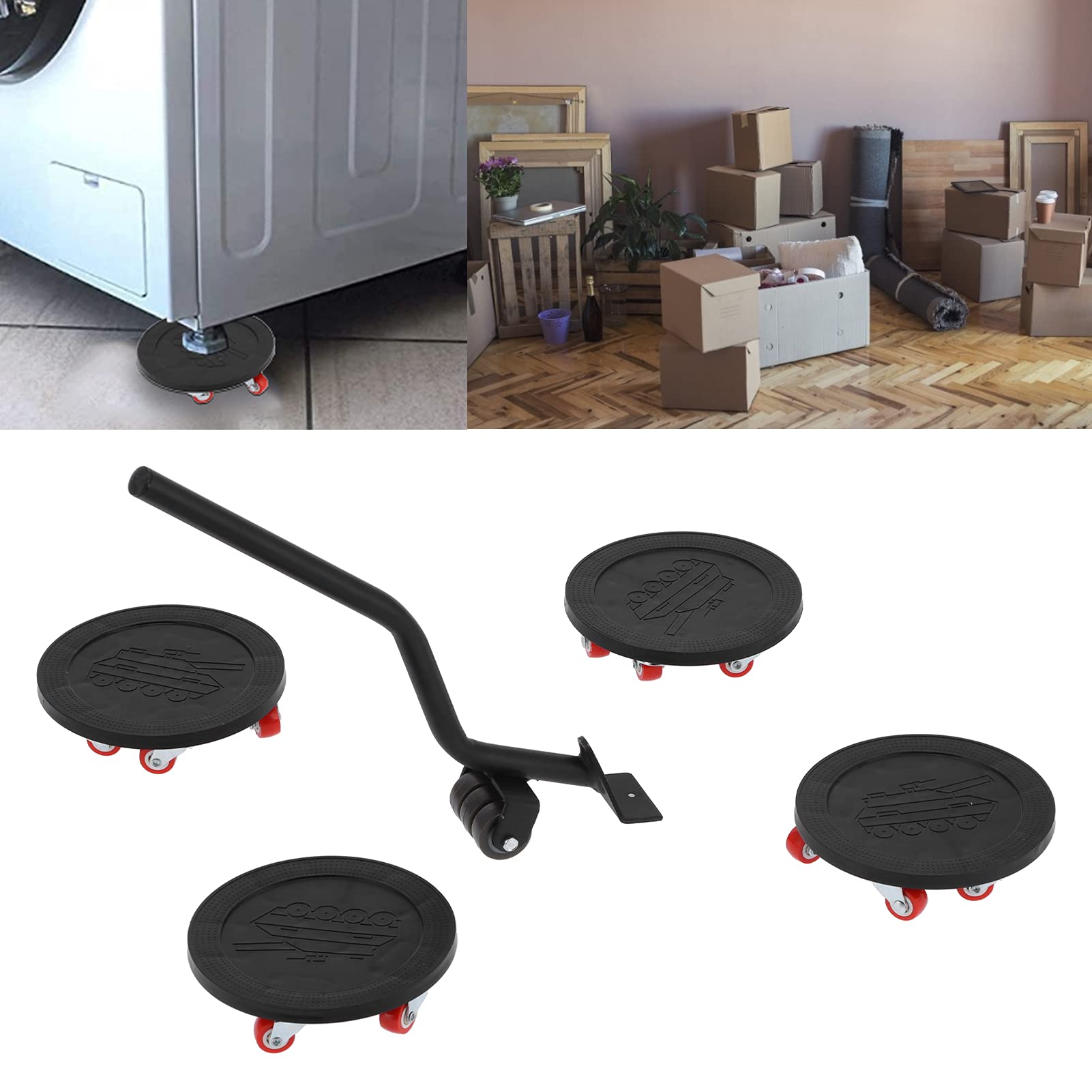 BestAlice 5 Pezzi Carrello per Sollevatori di Mobili Carrello per Mobili, Kit di Guide per Traslochi di Mobili, Kit di Attrezzi per Spostamento di Trasporto per Sollevatori per Mobili Pesanti Set per