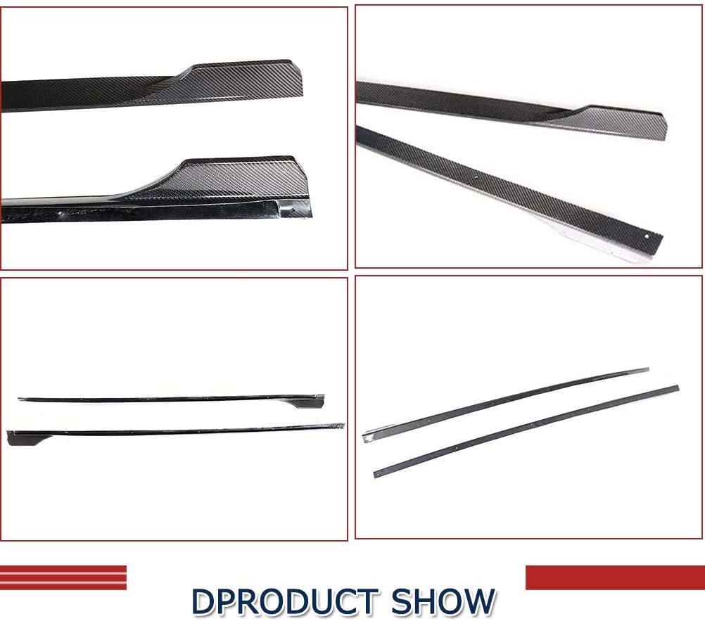 JC SPORTLINE Carbon Fiber Side Skirts for Audi A5 B9 & S5 Sportback 2017-2019, Black, Glossy Carbon Fiber Finish