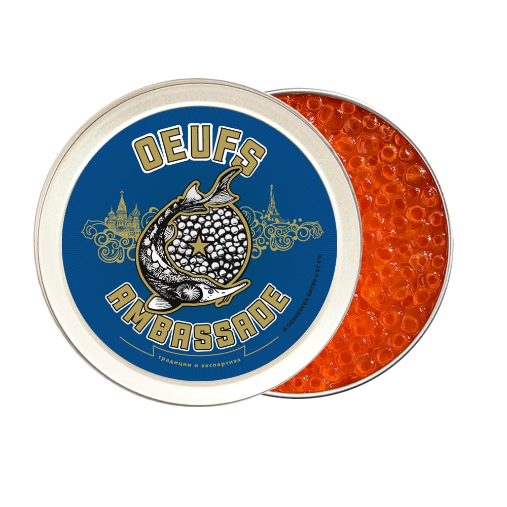 Oeufs de Saumon Kéta Canadien 250g - Livraison réfrigérée - CAVIAR AMBASSADE