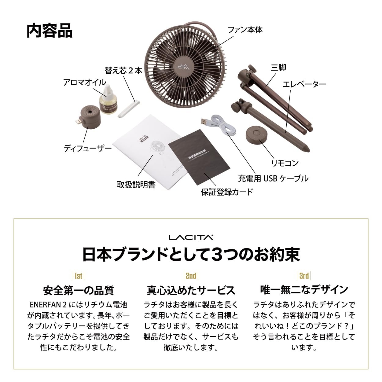 Amazon | ポータブル扇風機 ENERFAN2 専用ケース付きセット