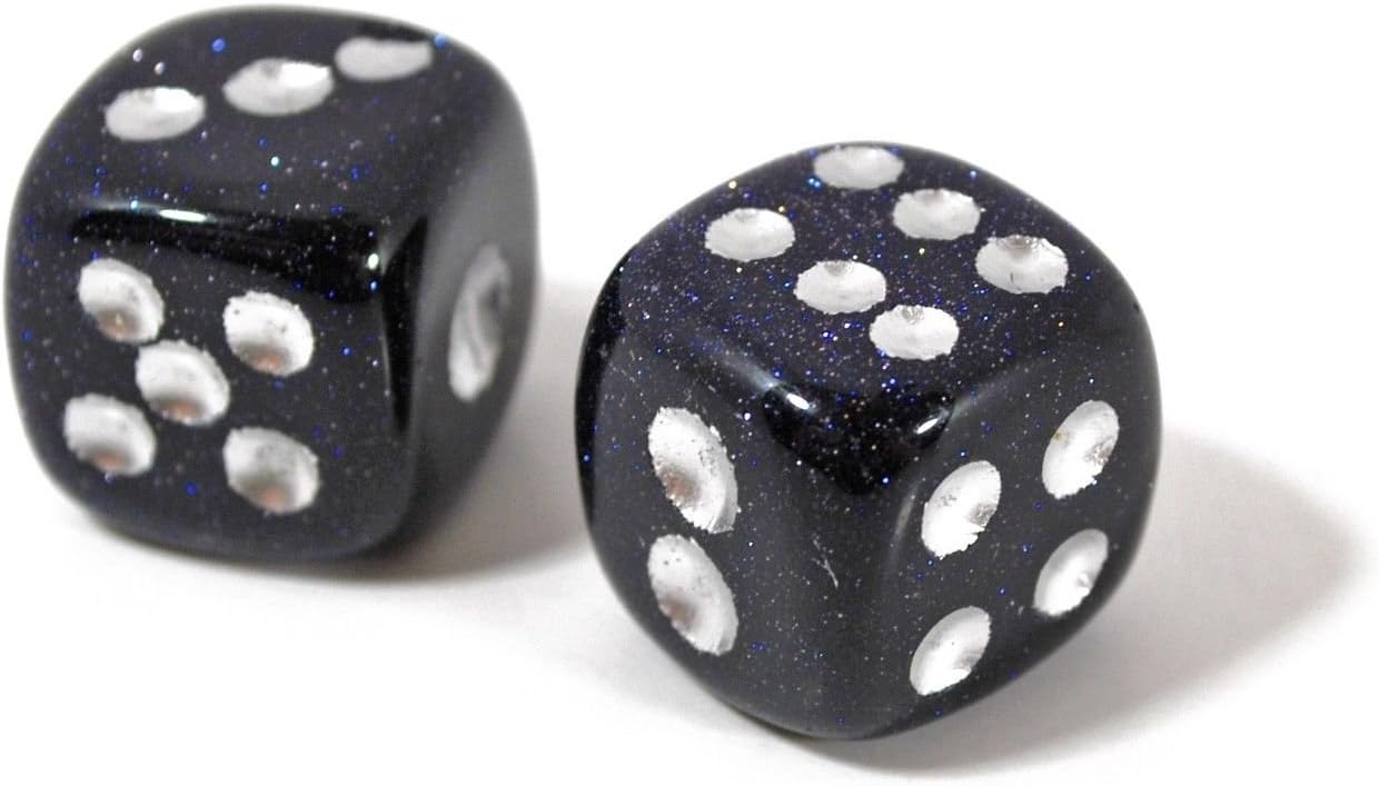 Natural Hand Carved Gemstone Dices, 15mm/0.59in, 6 Sided, Amethyst