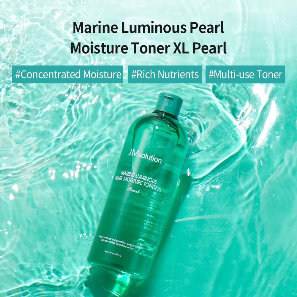 JM Solution Marine Luminous Pearl Moisture Toner XL – Deep Hydration & Radiance Care - 20.3 fl oz - Image 9