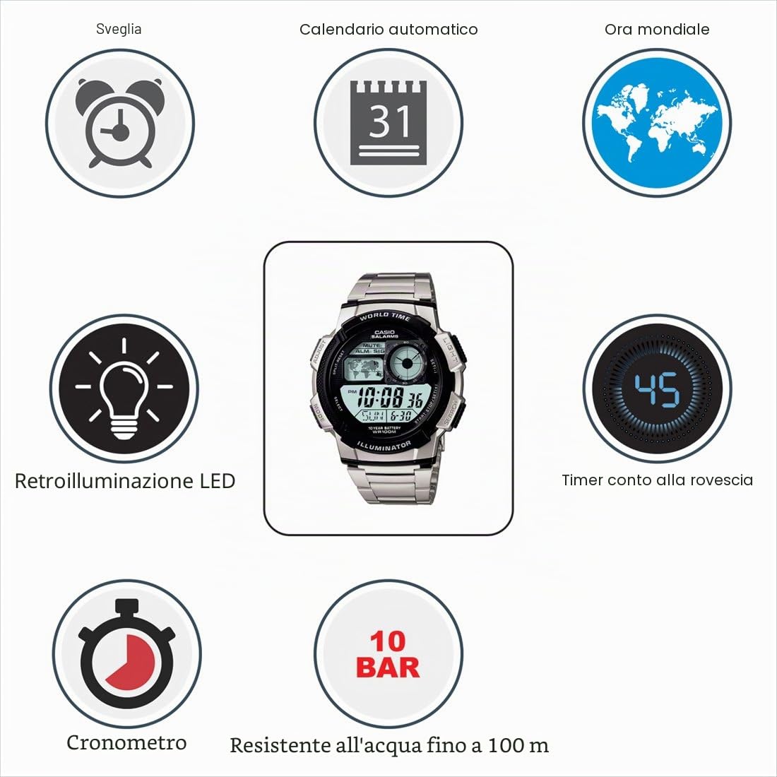 Casio Orologio Digitale Uomo