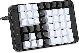 Koolertron Single-Handed Programmable Mechanical Keyboard with OEM Gateron Red Switch,All 46 Programmable Keys Tools Keypad,8 Macro Keys,PBT Keycap.[SMKD72-B]