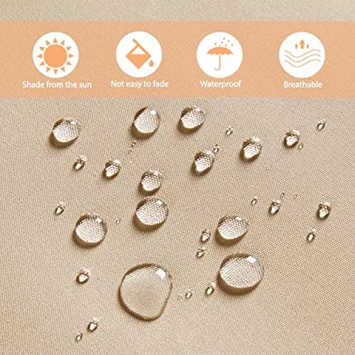 Yaheetech 2.0x1.2m Retractable Garden Awning, Free Standing Awning, Sun Shade Shelter Canopy with Hand Crank for Patio/Gazebo/Garden/Restaurant/Cafe, No Drilling, Beige
