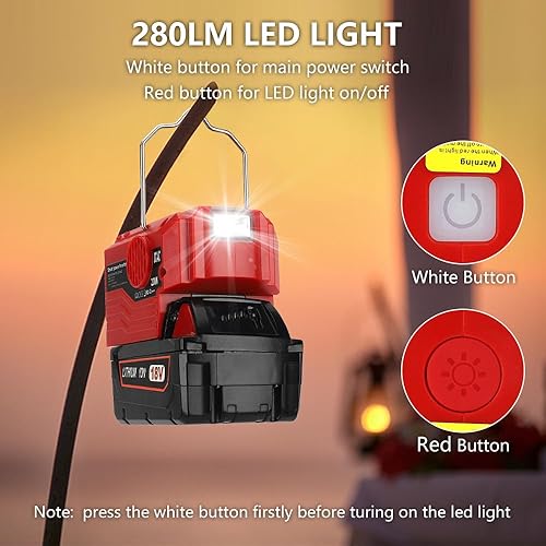 Miniatura 4 de Generador inversor de 200 W para Milwaukee M18 18 V batería de litio estación de energía portátil para inversor Milwaukee 18V CC a CA 110V-120V