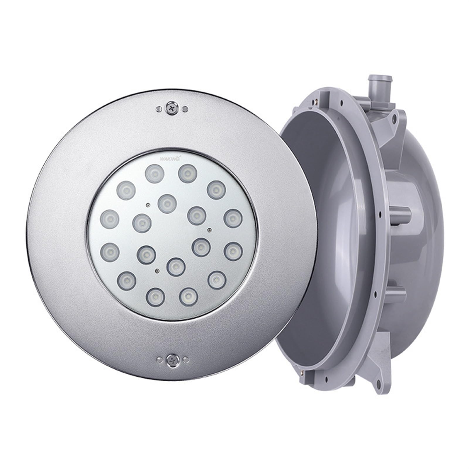 DIGNIFE Pool Lights, LED Stainless Steel Constant Temperature Swimming Pool Underwater Light RGB Bathing Side Wall(Giallo,24W)