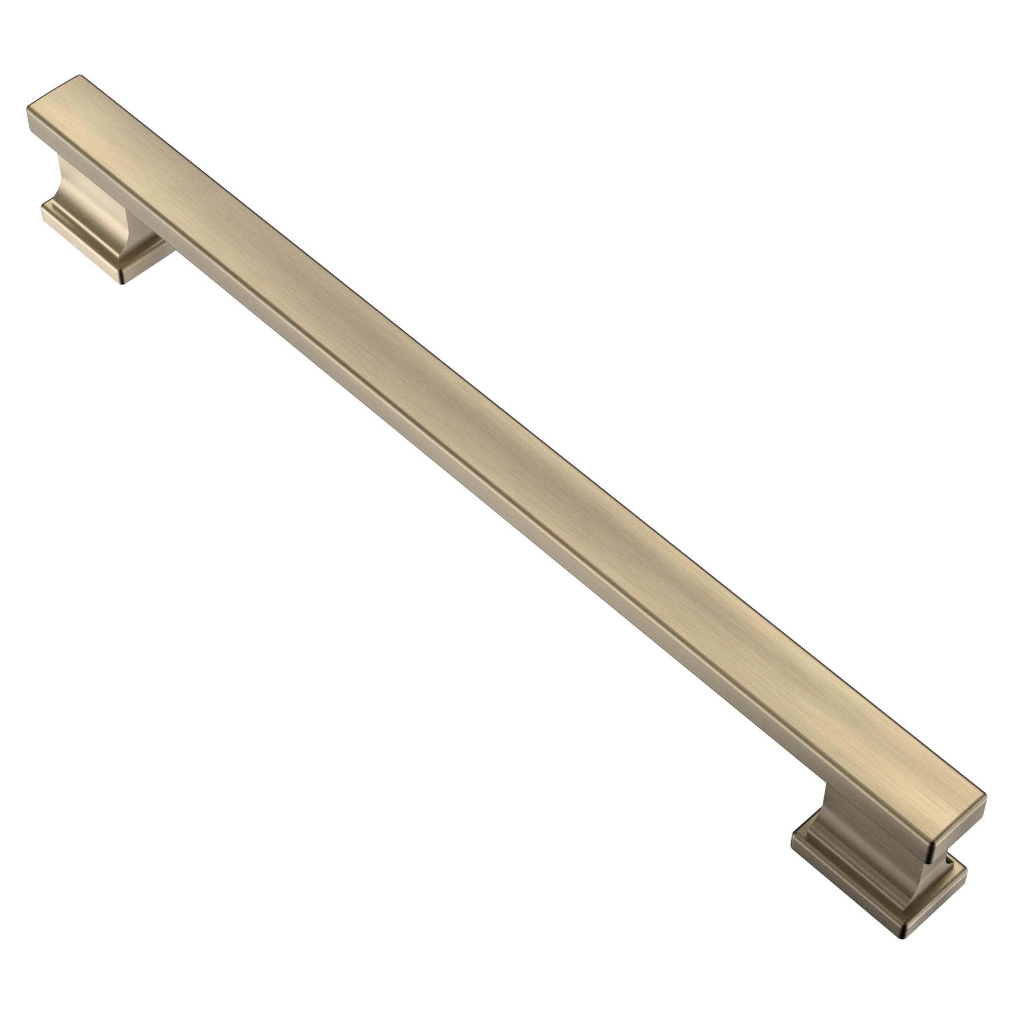 Alzassbg Brushed Antique Brass Cabinet Pulls and Handles 10 Pack, AL3061AB — image 1