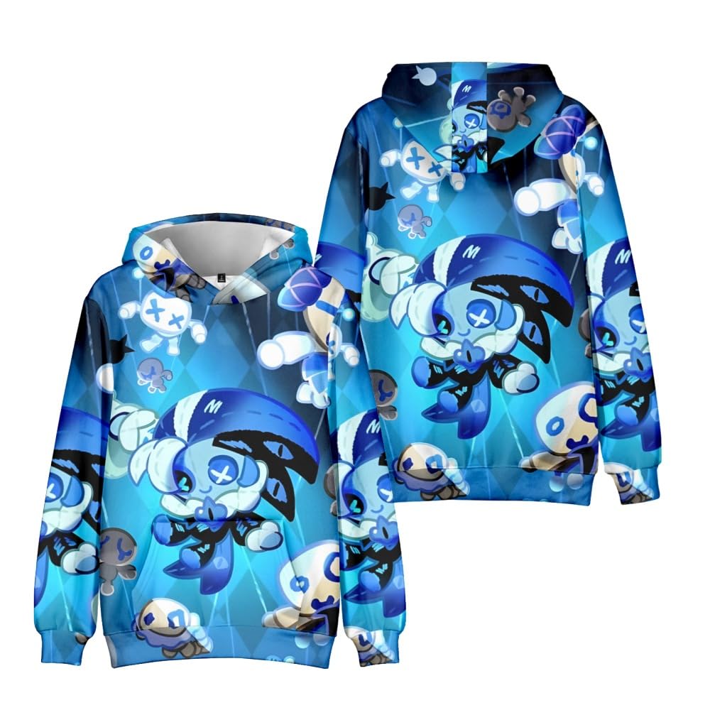 Hzsyc Kids Shadow Milk Cookie 3D Figure Sweatshirt for Fans GiftBoys Shadow Milk Cookie Character Group Hoodie (D,13-14years)