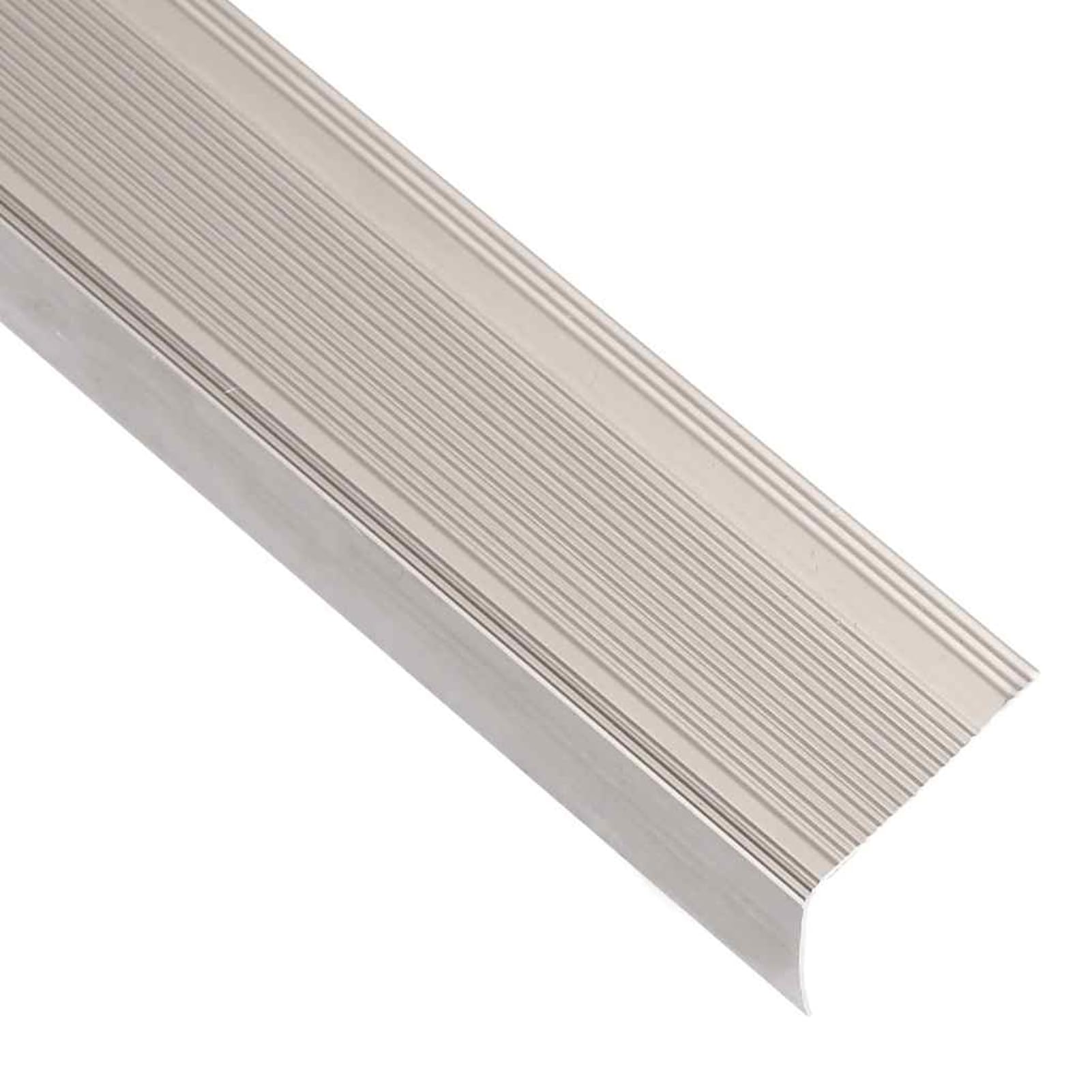 vidaXL Perfiles de peldaños Forma de L 15 uds Aluminio champán 100 cm, cantonera para peldaños, Perfil de Seguridad para Escalera, Laminado para peldaños