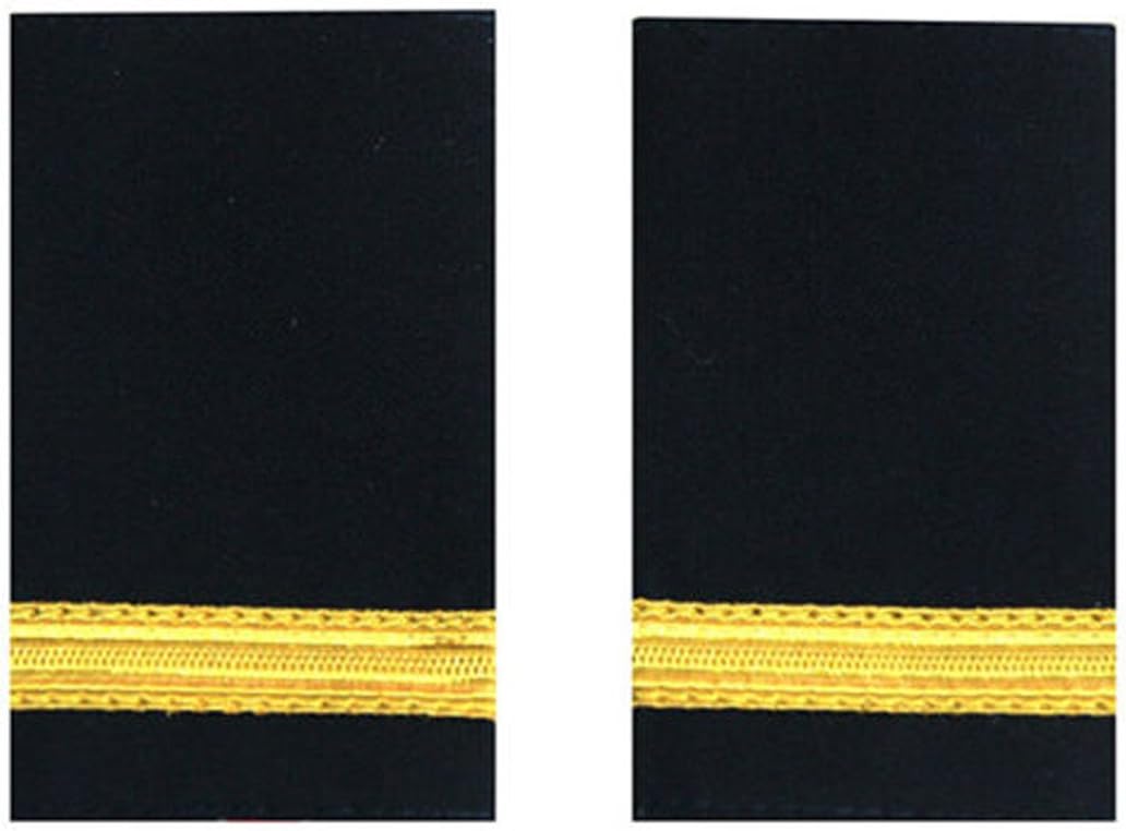 TZSJGL 1 Gold Bar Epaulet Pilot Epaulette Sliders, Professional Pilot Uniform Epaulets