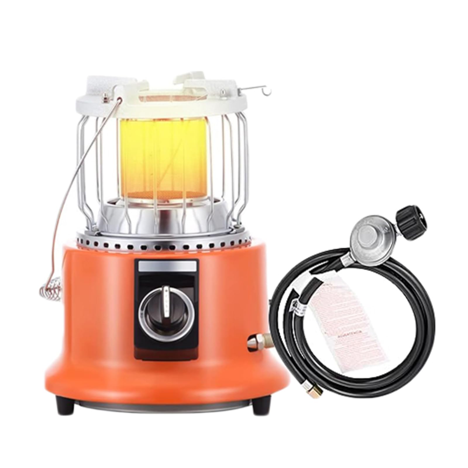 2 in 1 Outdoor Propane Heater, Portable heaters for indoor,camping butane stove, with Propane Hose + Pressure Reducing Valve for Ice Fishing Hiking Hunting, Survival Emergency, Patio,Garage