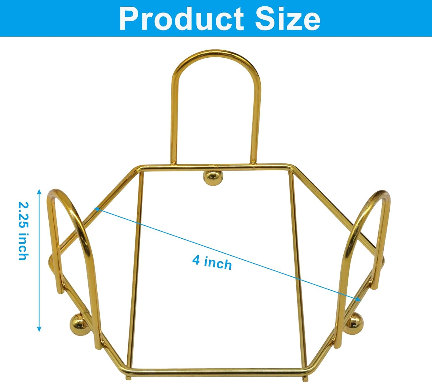 Hexagon Coaster Holder Set of 6, Gold image 5