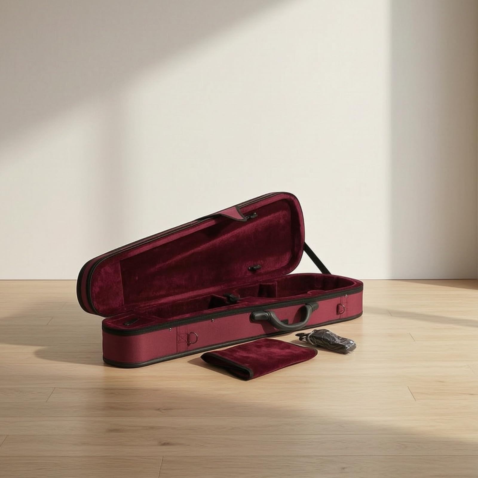 Estuche Triangular Violín Acolchado Estuche Violín con Correa Impermeable Funda para Estudiantes, Viajes, 4/4