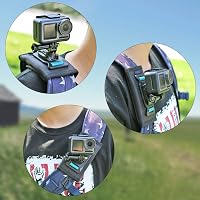 SUREWO Vállpánt Rögzítő GoPro Hero 13/12/11/10/9/8/7/6/5, DJI Osmo Action 5 Pro/4/3 és AKASO Kamerákhoz - 360°-os Forgatható Alap, Túrázásho 5