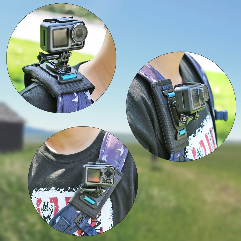 Supporto Per Tracolla Regolabile E Girevole 360° Per Action Cam Hero 12/11/10 E Altre: Il Compagno Perfetto Per Le Tue Avventure!