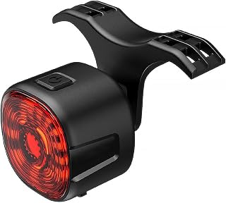 Smart Sensing Bike Taillight, Bicycle Brake Sensing Rear Light, USB Rechargeable IP66 Waterproof, 6 Modes Bright Red LED, Suitable for MTB, Jogging, Kids, Backpacks, and Seniors